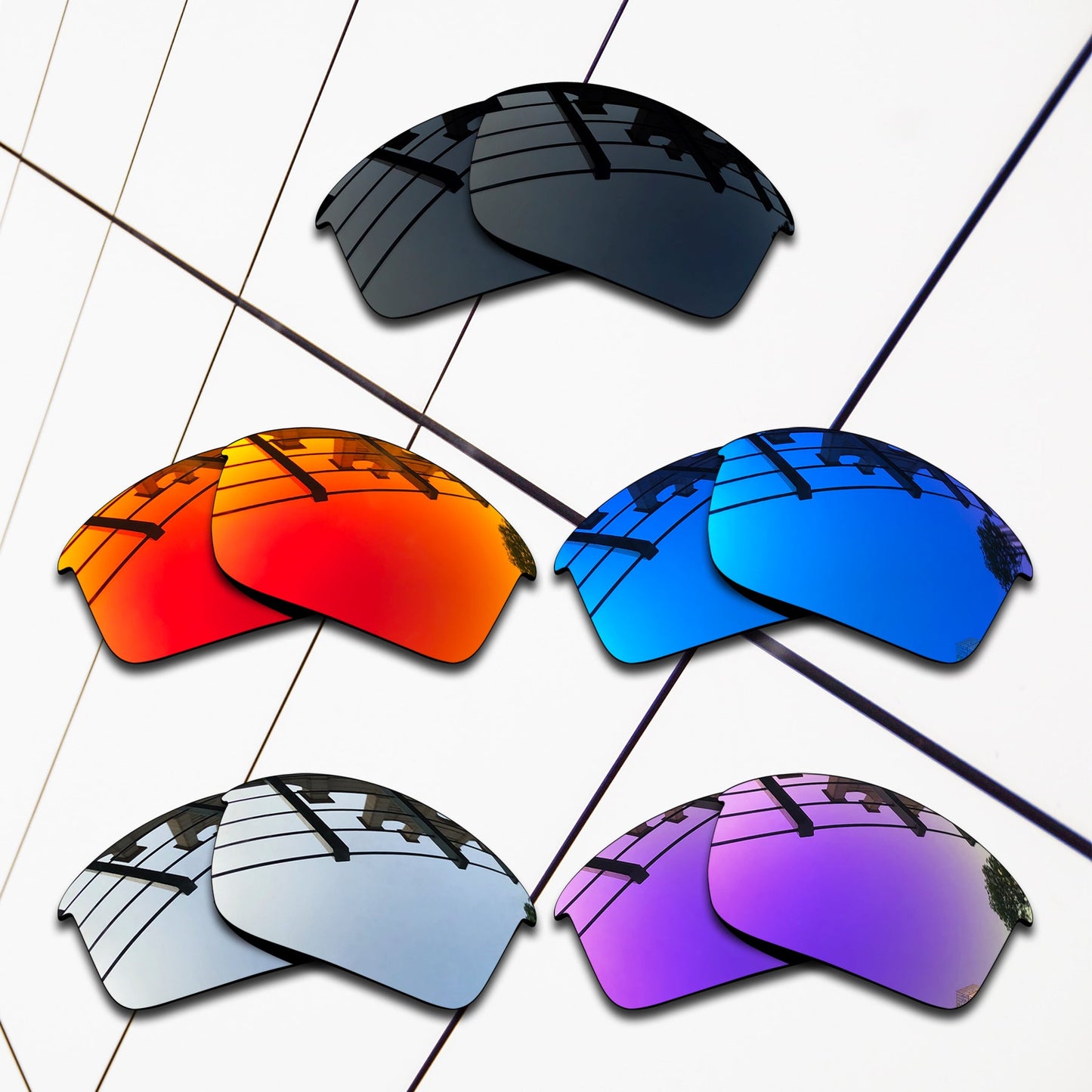 Polarized Replacement Lenses for Oakley Bottle Rocket Sunglasses