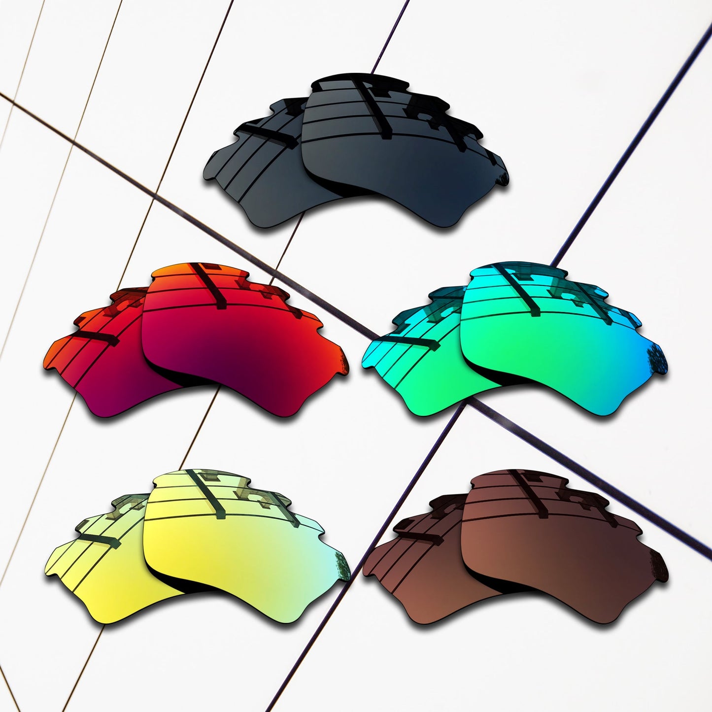 Polarized Replacement Lenses for Oakley Half Jacket XLJ Vented Sunglasses