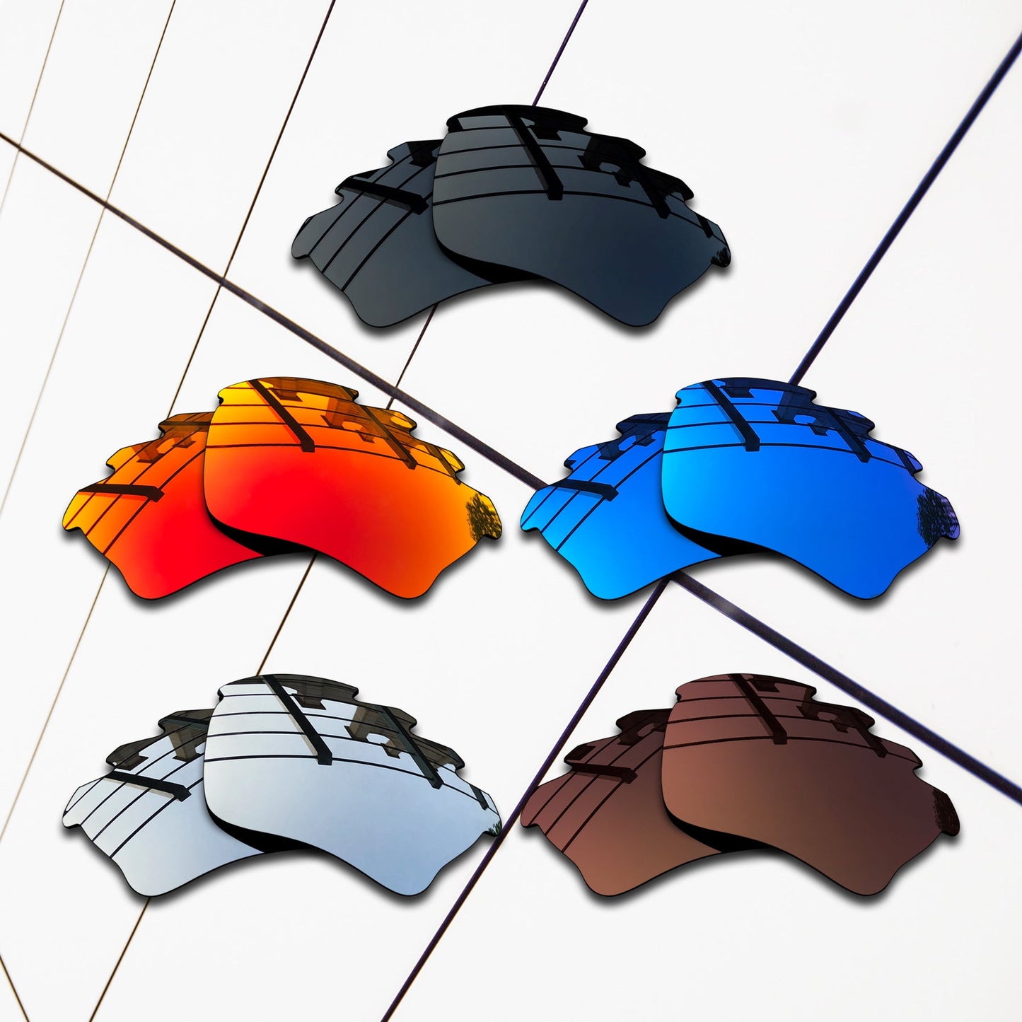 Polarized Replacement Lenses for Oakley Half Jacket XLJ Vented Sunglasses