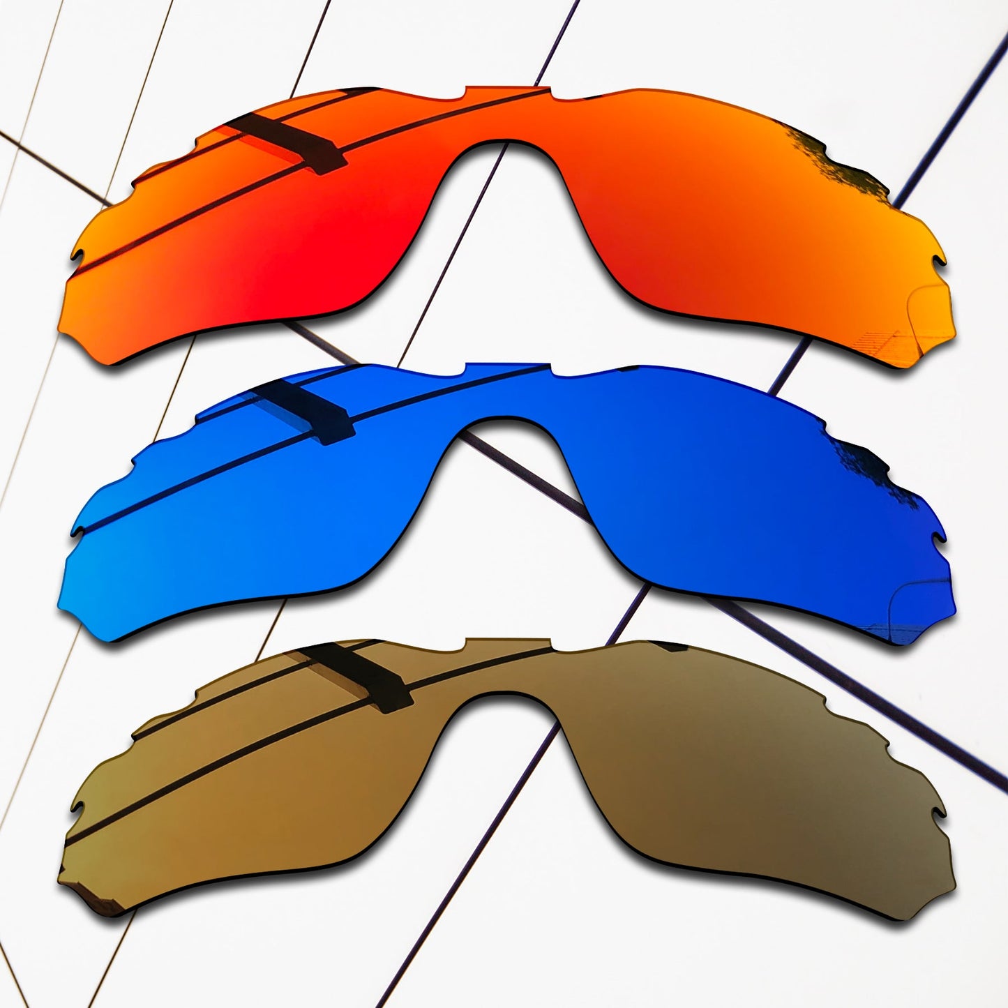 Polarized Replacement Lenses for Oakley Radar Edge Vented Sunglasses