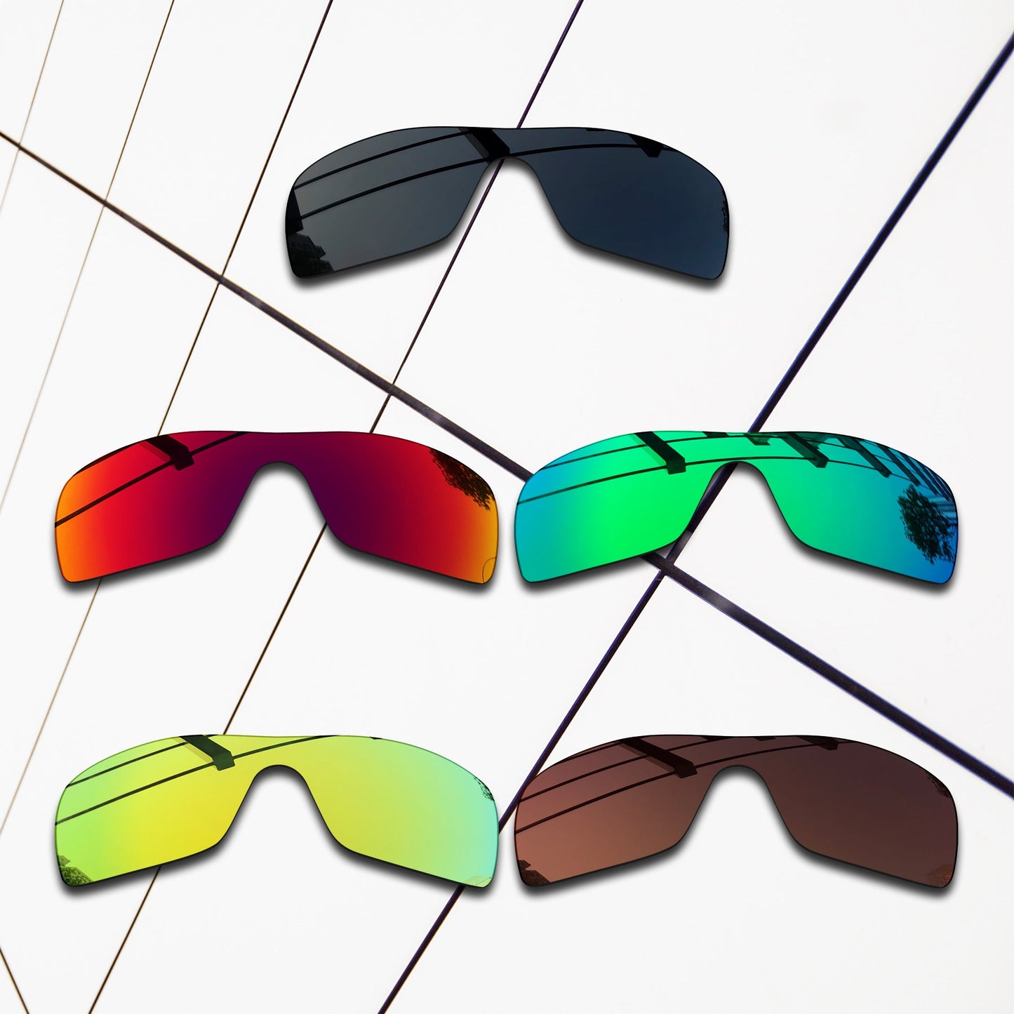 Polarized Replacement Lenses for Oakley Batwolf Sunglasses