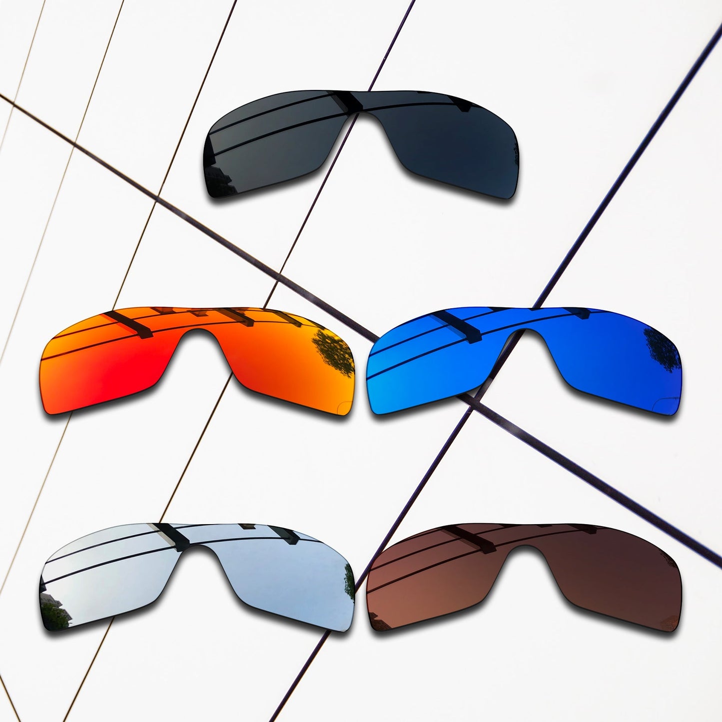 Polarized Replacement Lenses for Oakley Batwolf Sunglasses