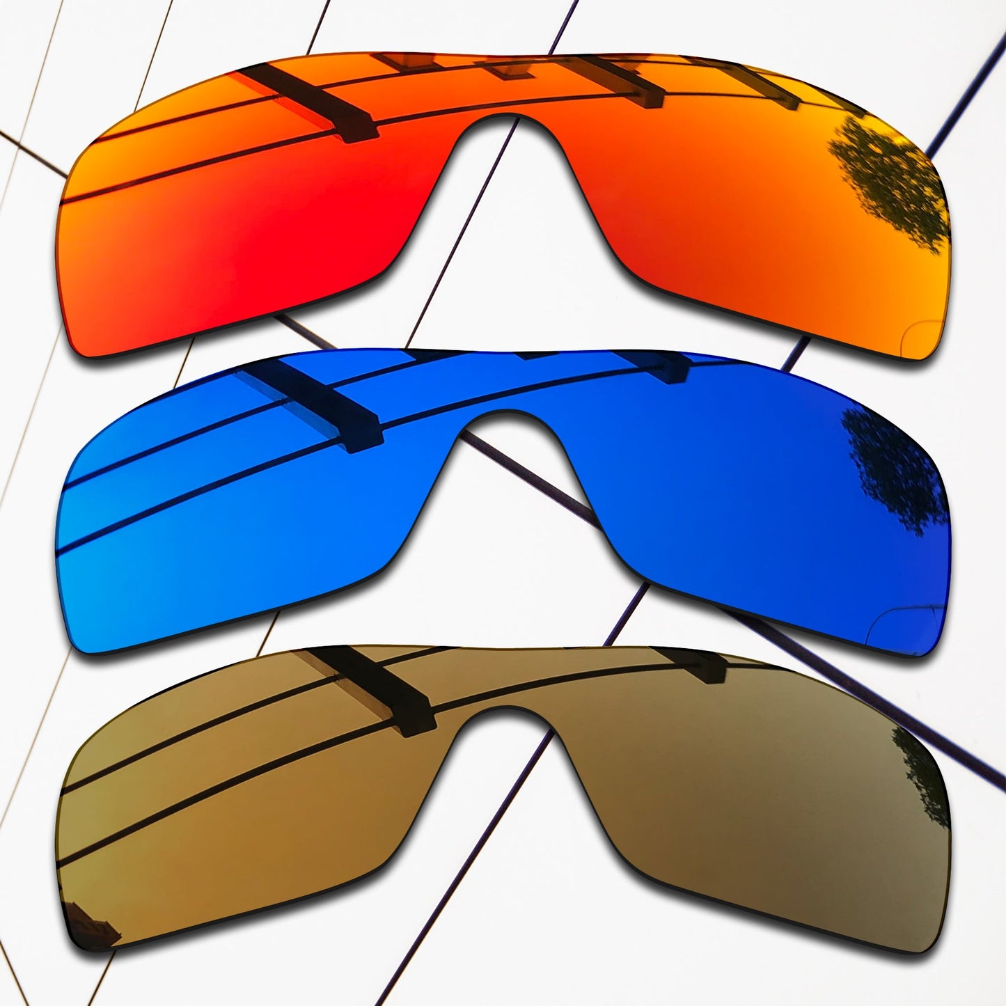Polarized Replacement Lenses for Oakley Batwolf Sunglasses
