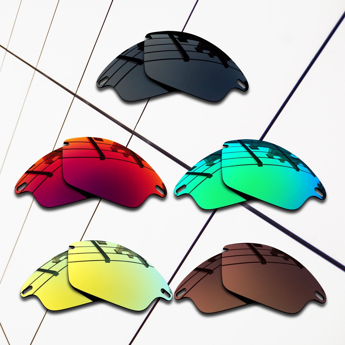 Polarized Replacement Lenses for Oakley Fast Jacket Sunglasses