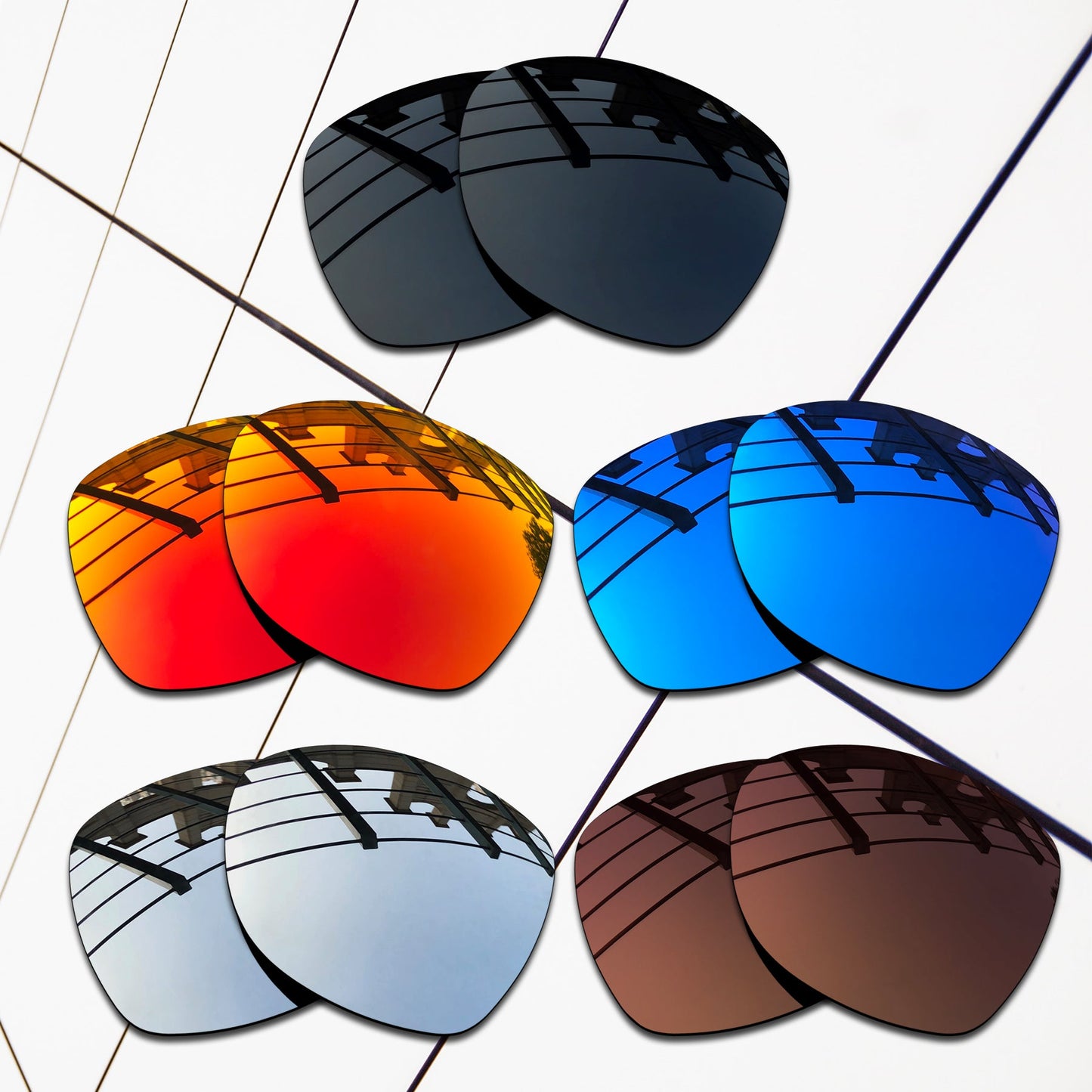 Polarized Replacement Lenses for Oakley News Flash Sunglasses