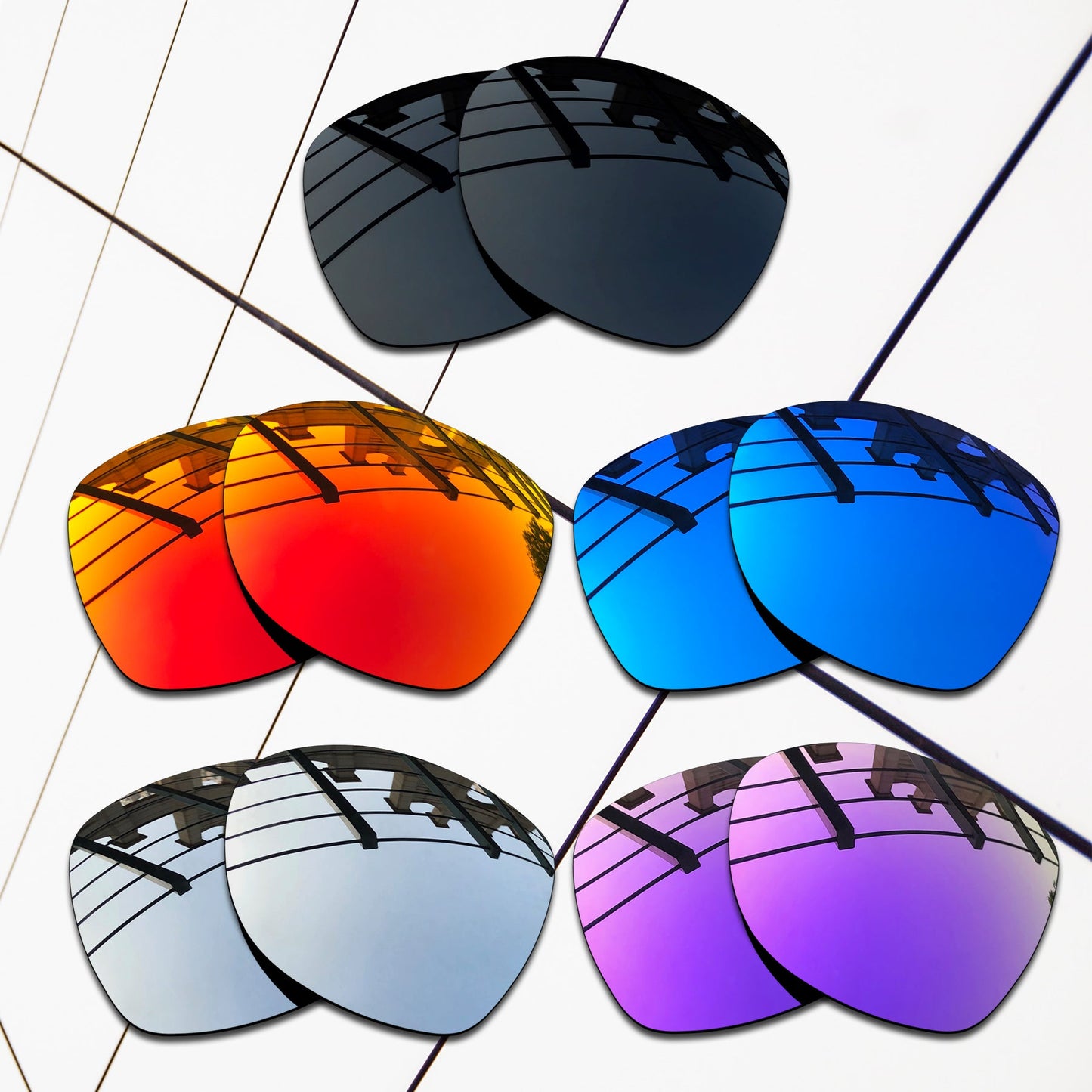 Polarized Replacement Lenses for Oakley News Flash Sunglasses