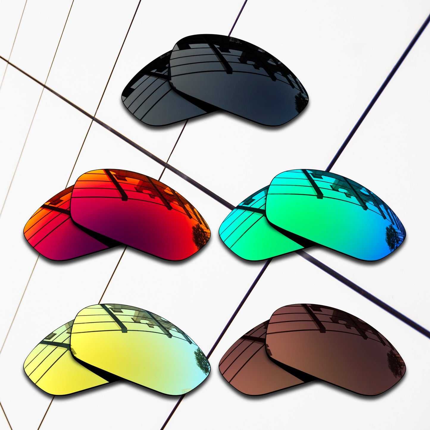 Polarized Replacement Lenses for Oakley Spilt Jacket Sunglasses